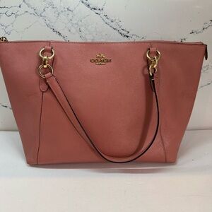 Coach Blush Pink Avenue Zip Top Tote